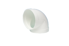 Coude 90° rond d.125 blanc  