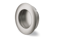 Poignée d'insertion Borgoa, entraxe de perçages 0, H 11 mm, ø 41 mm, Chromé mat