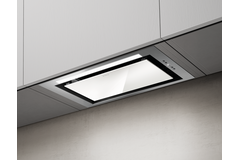 Hidden inbouw afvoer rvs+wit glas 60 cm