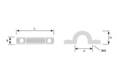 Greep trunk ba32 mat ijzerkleur