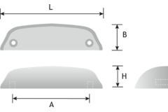 Schelpgreep toronto ba 96mm zwart mat ijzerkleur