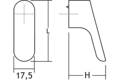 Bouton LUV L51.2 zamac mat noir