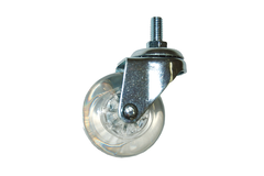 Roulette transparente 50mm 30kg M10x15 h:65mm  