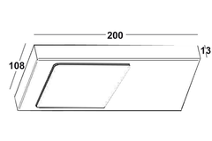 Tadeo XL led-Set 2 x 5.4w 12V 4000K inox +interupteur 