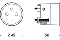 Rond 2.0 - unifit stopcontact b-f crème