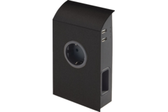 Born bloc prises noir mat b-f 1x16a - 2x6a - 2usb   2a