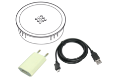Versacharger émetteur power noir  + prise eu/micro usb/usb 2000mm