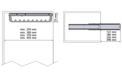 Chic line porte cintres extensible anthracite l.360mm 