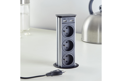 Brick noir d-nl-l 3 prises + 2 usb  