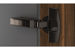 Sensys scharnier voor dikke deuren, deurdikte tot 32 mm, met geïntegreerde demping (Sensys 8631i), in obsidiaanzwart, half opliggend, Openingshoek  95°, voor schroefbevestiging (-)