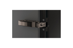 Sensys scharnier voor aluminium frame met geïntegreerde demping (Sensys 8638i), in obsidiaanzwart, opliggend, openingshoek 95°, voor schroefbevestiging (-)