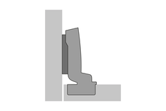 Sensys 110°-scharnier veerloos (Sensys 8675), vernikkeld, inliggend, openingshoek 110°, -boorbeeld 52 x 5,5 mm, voor schroefbevestiging (-)