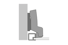 Sensys scharnier voor aluminium frame met geïntegreerde demping (Sensys 8638i), vernikkeld, inliggend, openingshoek 95°, voor schroefbevestiging (-)