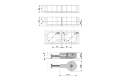 Tablet verbinder quick boring dia 35mm M8 x 64mm