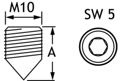 XS système de raccord vis hexag. M10-12mm 
