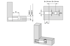 FF boîitier système de raccord acier 13.5x9mm 
