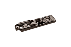 Lineaire montageplaat met directe hoogteverstelling, in obsidiaanzwart, Rijboring 20 x 32 mm, voor schroefbevestiging, dikte 3.0 mm