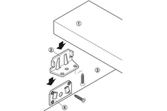 Plaat middenbalkverbinding L-vormig verzinkt