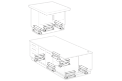 Linak baselift set 4 stuks