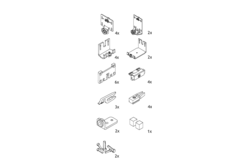 Hawa Combino 50 set 3 portes épaisseur 19mm 