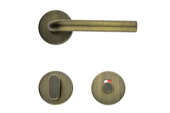 Deurkruk Pro l shape 16mm mat brons r+wc