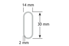 Tubes de penderies ovale 30x14/1000mm alu mat  