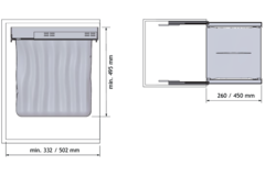 Chic line wasmand antraciet b.500-550 d.492mm
