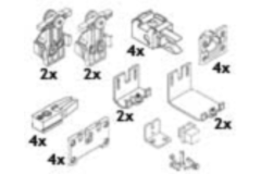 Garniture Hawa Clipo 26 H MS, pour 2 portes 