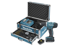 Makita combi-set 14.4v visseuse/perceuse  + 2 batteries + chargeur + 59 accessoires