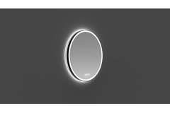 Miroir rond d1200mm chauff+kelvin ch.+ ann.noir 