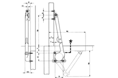 Compas pour meuble cea-lift 602 gauche 