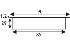 Kabeldoorvoer alu 85x22