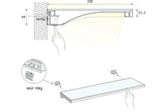Teo Slim led glastablet 900mm 9,98W 4000K zwart