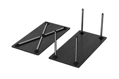 Clappo set de pied rabattable h.71 inox-look  