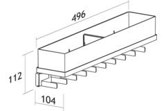 Tf-line porte-cravatte/ceinture p.494mm anthracite 