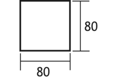 Pied de table Q80 noir mat 80x80mm h71 reglable  