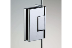 Verstelbare laterale scharnier wand/glas, voor 6/8 mm glas, B50 H80, geborsteld rvs effect
