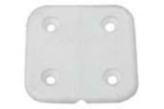 Scharnier 40x40mm kunststof wit