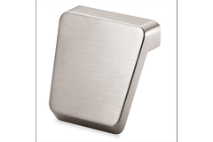 Knop Milo, boorafstand 16, L 40 mm, B 41 mm, H 28 mm, roestvrij staal finish geborsteld