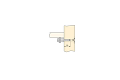 Schabdrager vr glas 5mm vernik.+gummi
