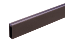 Bar de penderie rectang. linear alu manganese 10x30x2500mm avec profil plastique