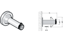 Butoir / porte-manteau pba 500-nylon blanc