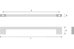 Greep floor zamak zwart mat ba 320mm l350mm