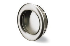 Poignée d'insertion Borgoa, entraxe de perçages 0, H 11 mm, ø 41 mm, Aspect inox