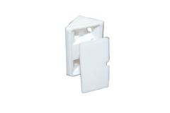 Équerre polypro avec cache grand modèle blanc 