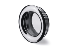 Poignée d'insertion Borgoa, entraxe de perçages 0, H 11 mm, ø 41 mm, chromé brillant