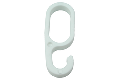 Crochets ovale 803.29 plast.blanc  