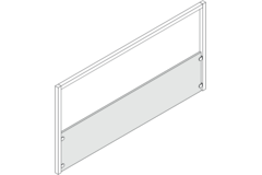 One spatwand 90 zwart