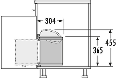 Hailo Mono RVS/wit 15l