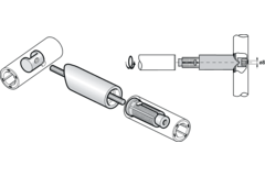 Pba 500-nylon blanc raccord t 3 voies tubes